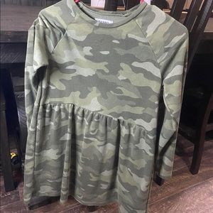 Girls Camo Sweatshirt Dress